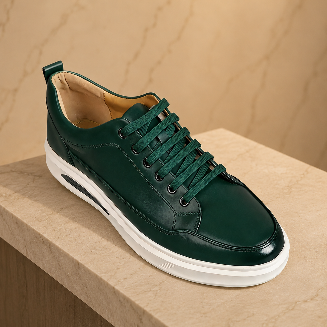 Cushioned Leather Sneakers