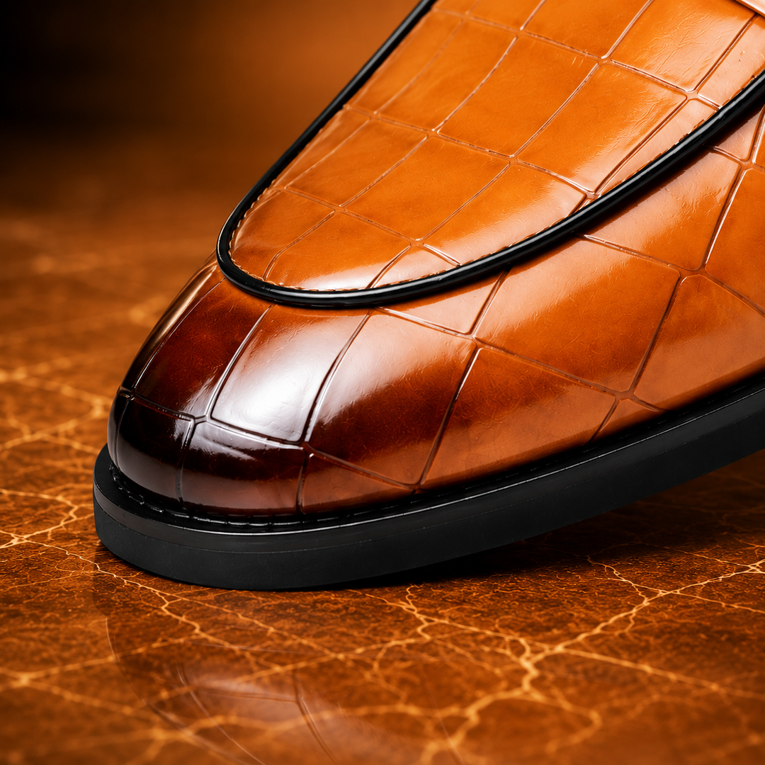 Crocodile Bit Loafers