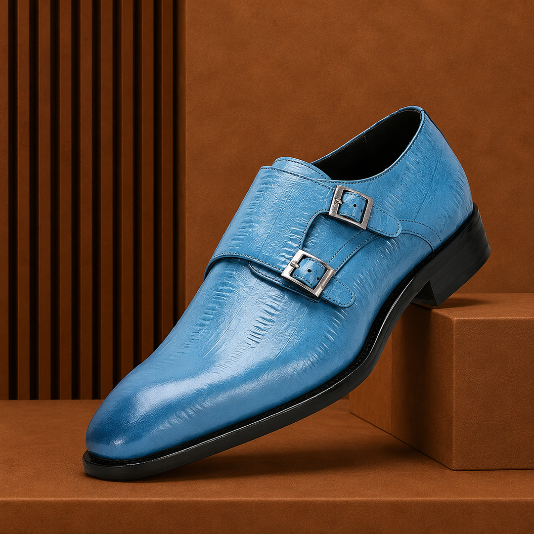 Pointed Monk Strap Shoes
