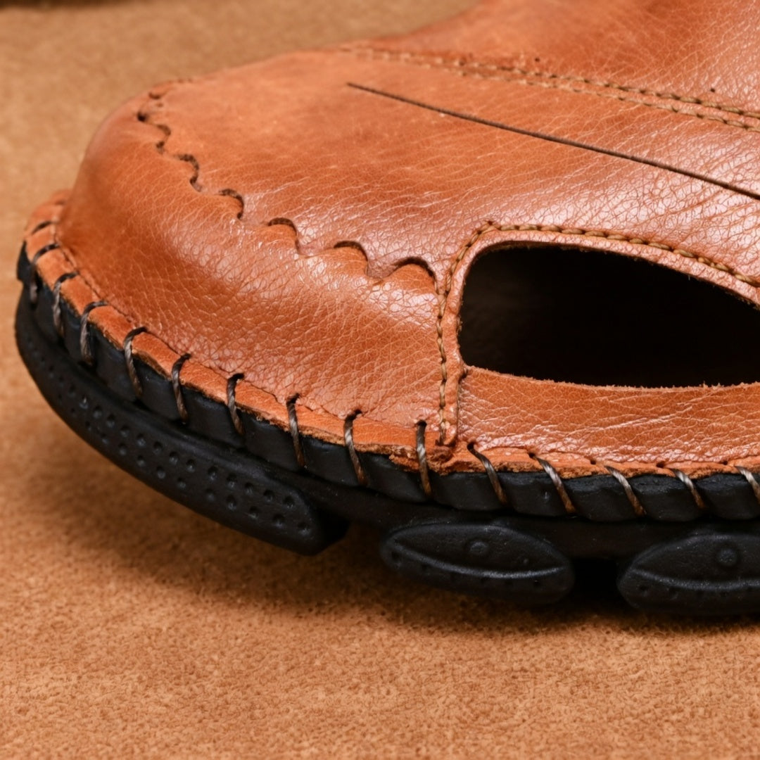 Half-Cup Leather Sandals